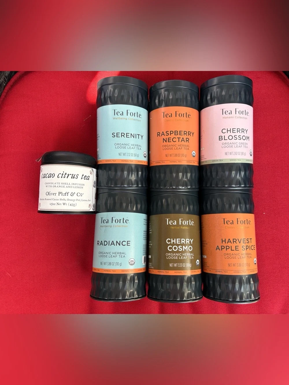 Tea Tins Galore! Tea Forté Tea Canisters set + bonus mini can. Cans ONLY no tea